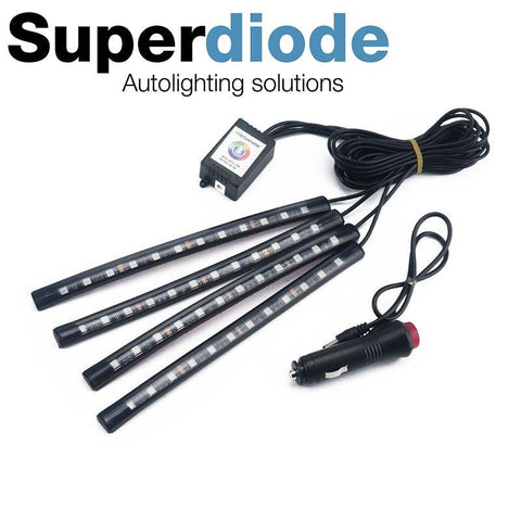 Car Interior RGB LED Strip Light Phone APP Control - Superdiode